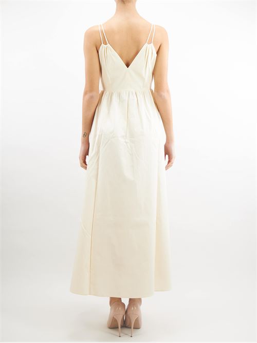 Long poplin dress with Oval T and laces Twinset TWIN SET | abito en | TT20217222